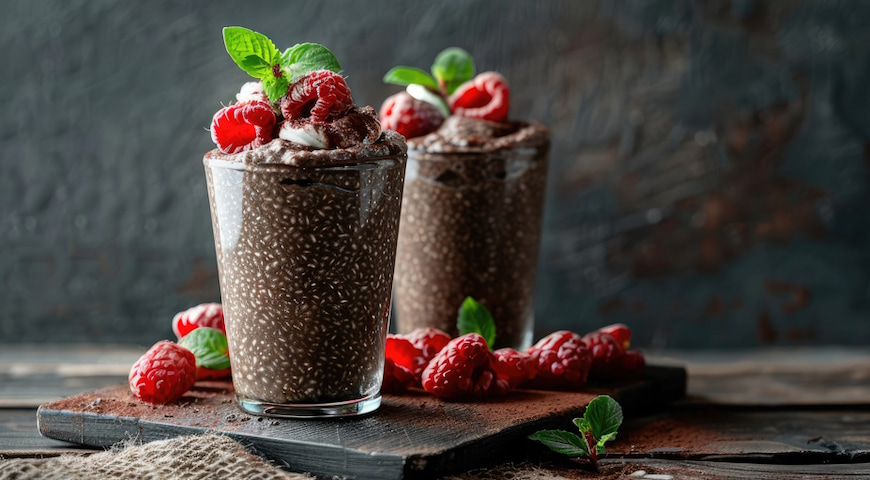 Regeneracyjny pudding z mlekiem kokosowym, imbirem i kakao